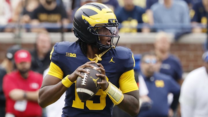 Michigan Wolverines quarterback Bryce Underwood (19) has met the lofty expectations placed on him as the nation's top recruit.