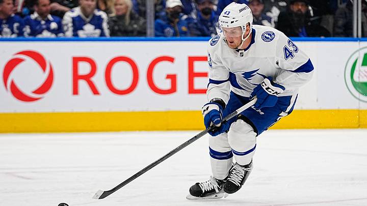 Tampa Bay Lightning defenseman Darren Raddysh (43): John E. Sokolowski-Imagn Images Tampa Bay Lightning defenseman Darren Raddysh (43): John E. Sokolowski-Imagn Images