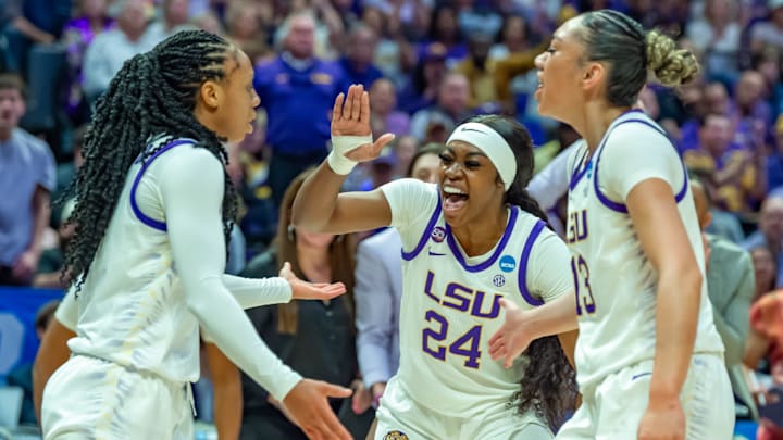 Aneeshah Morrow 24, LSU Tigers take on Florida State in the second round of the NCAA Womens Basketball Tournament in Baton Rouge, LA. Monday, March 24, 2025.