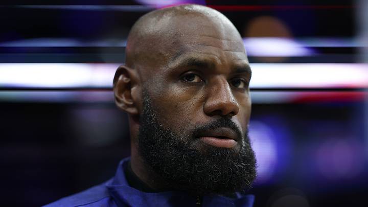 Oct 16, 2026; Philadelphia, Pennsylvania, USA; Philadelphia 76ers forward LeBron James before a game against the Boston Celtics at Xfinity Mobile Arena. 