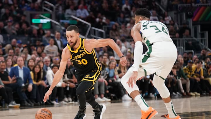 Stephen Curry and Giannis Antetokounmpo