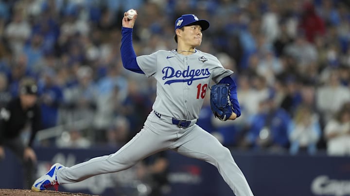 Yoshinobu Yamamoto has been dominant for the Dodgers in the playoffs.