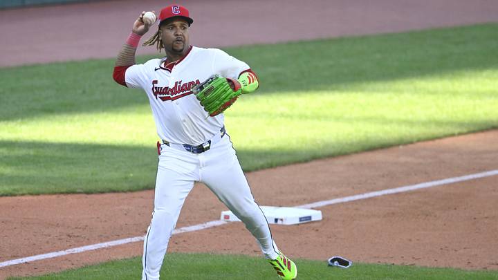 Oct 3, 2026; Cleveland, Ohio, USA; Cleveland Guardians third baseman José Ramírez (11) throws to first base during the ninth inning against the Chicago White Sox in game one of the ALDS for the 2026 MLB Playoffs at Progressive Field. Mandatory Credit: David Richard-Imagn Images Oct 3, 2026; Cleveland, Ohio, USA; Cleveland Guardians third baseman José Ramírez (11) throws to first base during the ninth inning against the Chicago White Sox in game one of the ALDS for the 2026 MLB Playoffs at Progressive Field. Mandatory Credit: David Richard-Imagn Images