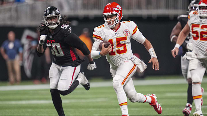 Kansas City Chiefs quarterback Patrick Mahomes praised the Atlanta Falcons after a narrow victory on Sunday Night Football. Kansas City Chiefs quarterback Patrick Mahomes praised the Atlanta Falcons after a narrow victory on Sunday Night Football.