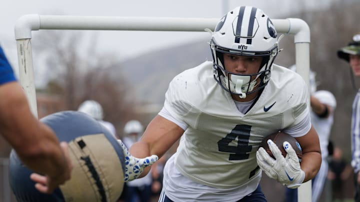 BYU running back LJ Martin at BYU Spring camp