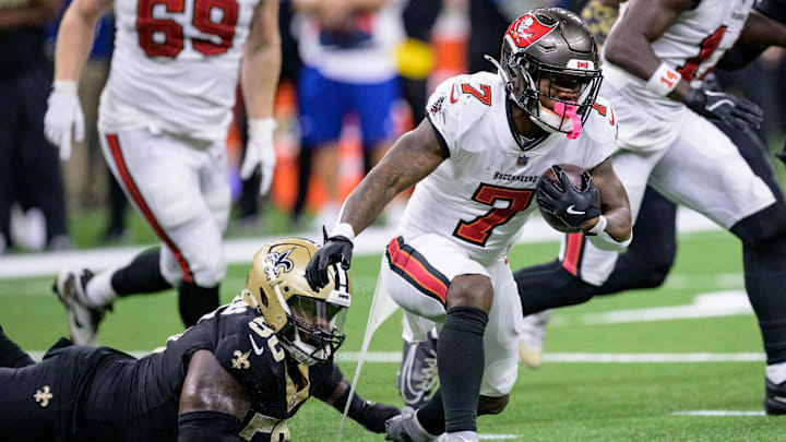 Bet on Bucky Irving to go over his rushing yards total in Week 18 against the Saints.