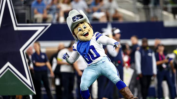 Dallas Cowboys mascot Rowdy before the game against the Baltimore Ravens at AT&T Stadium. Dallas Cowboys mascot Rowdy before the game against the Baltimore Ravens at AT&T Stadium.