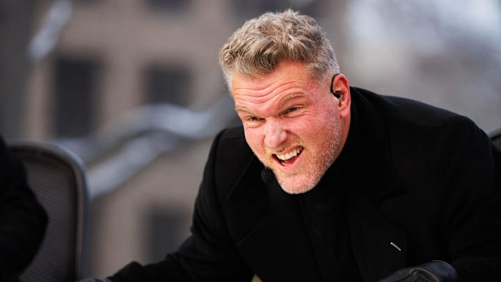 Pat McAfee hosts the ESPN College GameDay show before the first round of the College Football Playoff between Notre Dame and Indiana on Friday, Dec. 20, 2024, in South Bend.