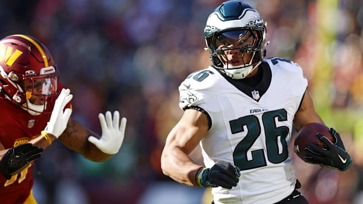Barkley leads the league in rushing yards, helping the Eagles to a 12–3 record.