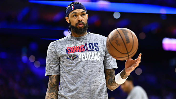 New Orleans Pelicans forward Brandon Ingram (14) warms up before the game against the Philadelphia 76ers at Wells Fargo Center. Mandatory Credit: Kyle Ross-Imagn Images New Orleans Pelicans forward Brandon Ingram (14) warms up before the game against the Philadelphia 76ers at Wells Fargo Center. Mandatory Credit: Kyle Ross-Imagn Images
