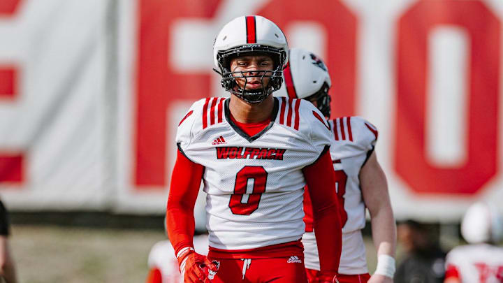 NC State linebacker Raul "Popo" Aguirre prepares for spring practice with the Wolfpack in March 2026. 
