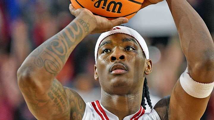Fomer Jacksonville State guard Jaron Pierre Jr. takes a free throw during college basketball action in Jacksonville, Alabama February 20, 2025. The Gamecocks fell to New Mexico State 61-52. Fomer Jacksonville State guard Jaron Pierre Jr. takes a free throw during college basketball action in Jacksonville, Alabama February 20, 2025. The Gamecocks fell to New Mexico State 61-52.