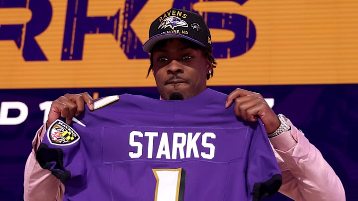 First round draft choice for the Baltimore Ravens, Malaki Starks.