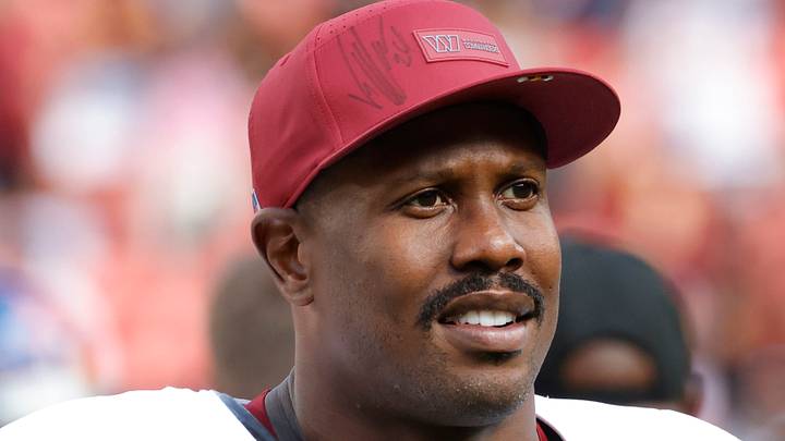 Washington Commanders linebacker Von Miller walks off the field
