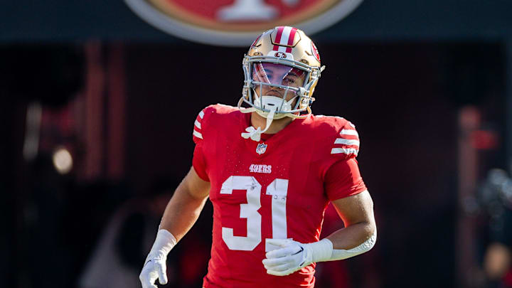 San Francisco 49ers running back Isaac Guerendo. San Francisco 49ers running back Isaac Guerendo.