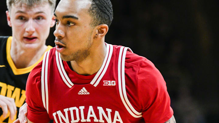 Indiana Hoosiers forward Bryson Tucker (8), a Maryland native, has transferred to Washington University where he will have three years of eligibility remaining.