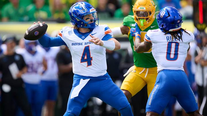 Boise State Broncos quarterback Maddux Madsen. Boise State Broncos quarterback Maddux Madsen.