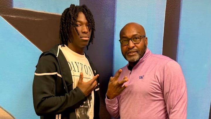 Jeremy Adeyanju and Scottie Graham have a recruiting moment. Jeremy Adeyanju and Scottie Graham have a recruiting moment.