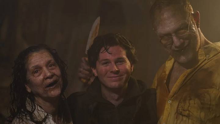 Mary Rachel Quinn, Chandler Riggs, and Jason Douglas on the set of
BIOHAZARD, A Live-Action Resident Evil 7 Short Fan Film. Mary Rachel Quinn, Chandler Riggs, and Jason Douglas on the set of
BIOHAZARD, A Live-Action Resident Evil 7 Short Fan Film.