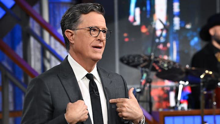 The Late Show with Stephen Colbert during Monday’s July 21, 2025 show. Photo: Scott Kowalchyk ©2025 CBS Broadcasting Inc. All Rights Reserved.