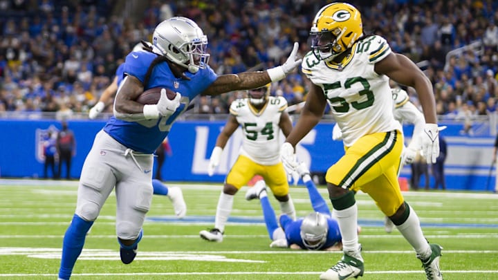 Former Lions running back Jamaal Williams tries to get past Jonathan Garvin. The Bears added Garvin to the practice squad. Former Lions running back Jamaal Williams tries to get past Jonathan Garvin. The Bears added Garvin to the practice squad.
