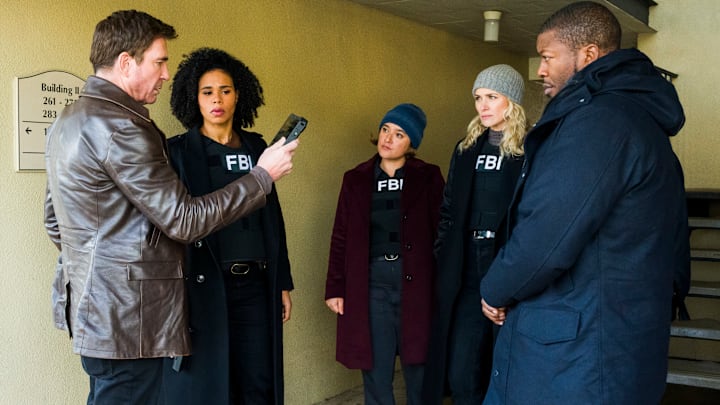 “Footsteps” – The Fugitive Task Force launches into full gear after multiple bombings appear to be targeting retired NYPD officers. Also, Ray decides he’s ready to take the next step in his relationship with Cora, on FBI: MOST WANTED, Tuesday, Feb. 20 (10:00-11:00 PM, ET/PT) on the CBS Television Network, and streaming on Paramount+ (live and on demand for Paramount+ with SHOWTIME subscribers, or on demand for Paramount+ Essential subscribers the day after the episode airs). Pictured (L-R):