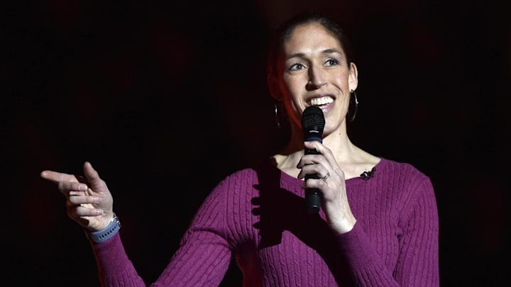 Rebecca Lobo, television basketball analyst and former Connecticut and WNBA star, on May 18, 2020. Rebecca Lobo, television basketball analyst and former Connecticut and WNBA star, on May 18, 2020.
