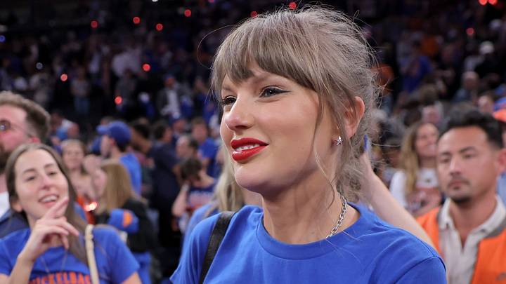 Taylor Swift after game four of the 2026 NBA Finals between the New York Knicks and San Antonio Spurs at Madison Square Garden.