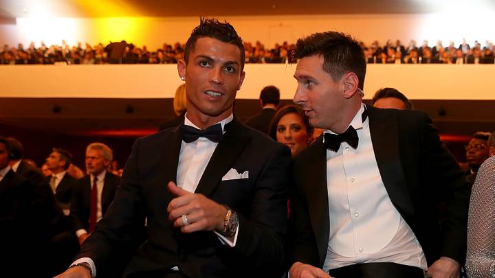 Cristiano y Messi compartiendo en la gala del Balón de Oro 2015