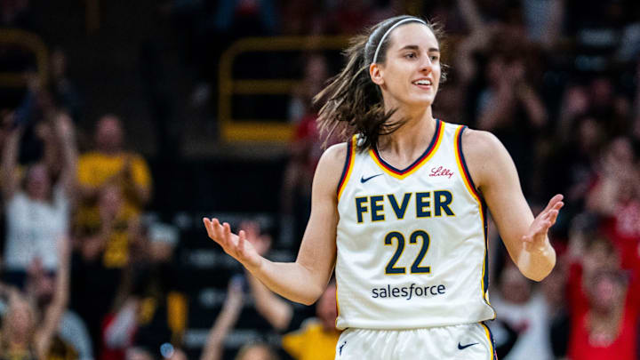 Indiana Fever guard Caitlin Clark returned to Carver-Hawkeye Arena in Iowa City for a WNBA preseason game in 2025.