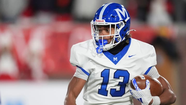 McCallie's Loia Valade (13) on the kickoff return during the TSSAA Division II-AAA high school football championship game against Baylor on Thursday, Dec. 5, 2024, in Chattanooga, Tenn. McCallie's Loia Valade (13) on the kickoff return during the TSSAA Division II-AAA high school football championship game against Baylor on Thursday, Dec. 5, 2024, in Chattanooga, Tenn.