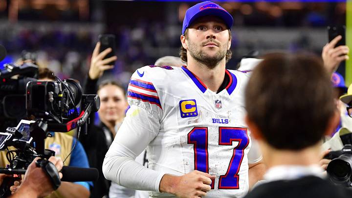 Oct. 12, 2026; Inglewood, California, USA; Buffalo Bills' quarterback Josh Allen (17) looks toward the crowd after an NFL game against the Los Angeles Rams at SoFi Stadium. Oct. 12, 2026; Inglewood, California, USA; Buffalo Bills' quarterback Josh Allen (17) looks toward the crowd after an NFL game against the Los Angeles Rams at SoFi Stadium.
