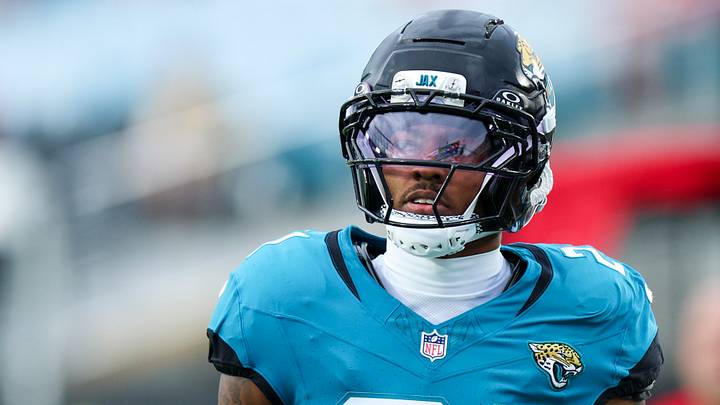 Aug 28, 2026; Jacksonville, Florida, USA; Jacksonville Jaguars cornerback Christian Braswell (21) looks on before a  preseason game against the Tampa Bay Buccaneers at EverBank Stadium. Mandatory Credit: Nathan Ray Seebeck-Imagn Images