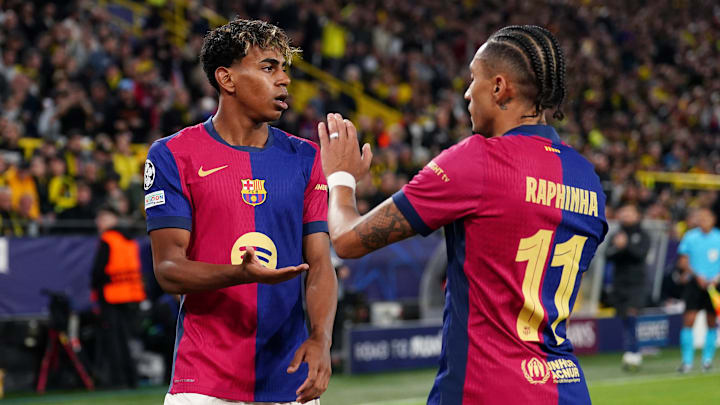 Lamine Yamal et Raphinha espèrent remporter la Ligue des Champions avec le FC Barcelone