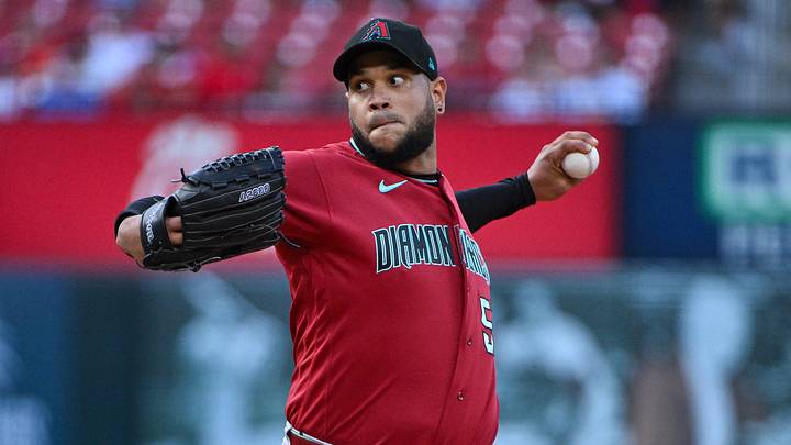 Jun 23, 2026; St. Louis, Missouri, USA; Arizona Diamondbacks starting pitcher Eduardo Rodriguez (57) pitches against the St. Louis Cardinals during the first inning at Busch Stadium. Mandatory Credit: Jeff Curry-Imagn Images Jun 23, 2026; St. Louis, Missouri, USA; Arizona Diamondbacks starting pitcher Eduardo Rodriguez (57) pitches against the St. Louis Cardinals during the first inning at Busch Stadium. Mandatory Credit: Jeff Curry-Imagn Images