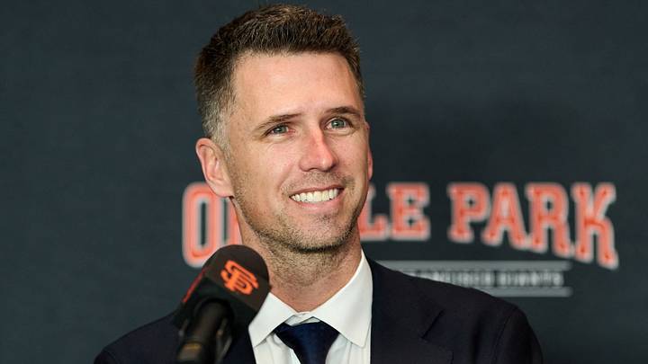 San Francisco Giants President of baseball operations Buster Posey. San Francisco Giants President of baseball operations Buster Posey.