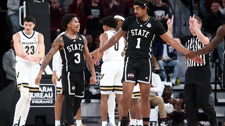 Jan 20, 2024; Starkville, Mississippi, USA; Mississippi State Bulldogs guard Shakeel Moore (3)
