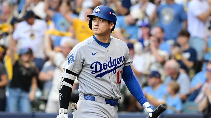 Oct 12, 2026; Milwaukee, Wisconsin, USA; Los Angeles Dodgers pitcher Shohei Ohtani (17) reacts after striking out against the Milwaukee Brewers during the first inning in game two of the NLCS for the 2026 MLB Playoffs at American Family Field. Mandatory Credit: Benny Sieu-Imagn Images Oct 12, 2026; Milwaukee, Wisconsin, USA; Los Angeles Dodgers pitcher Shohei Ohtani (17) reacts after striking out against the Milwaukee Brewers during the first inning in game two of the NLCS for the 2026 MLB Playoffs at American Family Field. Mandatory Credit: Benny Sieu-Imagn Images