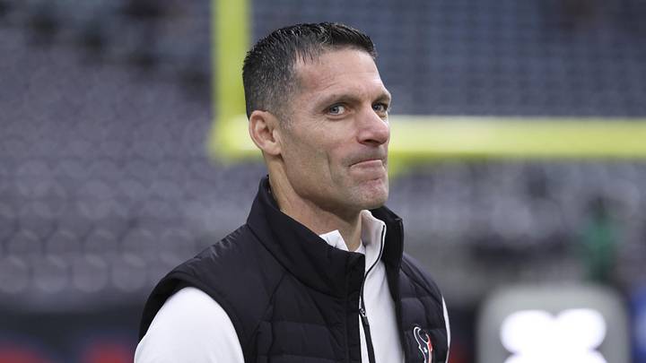 Jan 4, 2026; Houston, Texas, USA; Houston Texans general manager Nick Caserio walks on the field before the game against the Indianapolis Colts at NRG Stadium. Mandatory Credit: Troy Taormina-Imagn Images