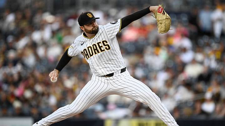 Sep 19, 2026; San Diego, California, USA;  San Diego Padres pitcher Casey Mize (32) delivers during the first inning against the Miami Marlins at Petco Park.  Mandatory Credit: Denis Poroy-Imagn Images