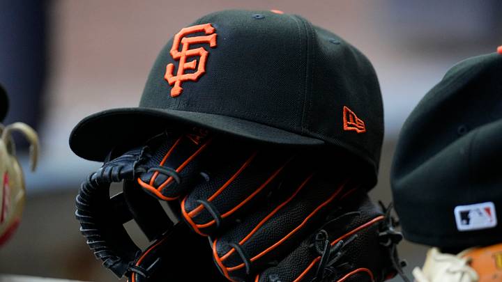 Jun 1, 2026; Milwaukee, Wisconsin, USA; San Francisco Giants hat and glove on the ledge of the dugout against the Milwaukee Brewers in the first inning at American Family Field. Mandatory Credit: Michael McLoone-Imagn Images