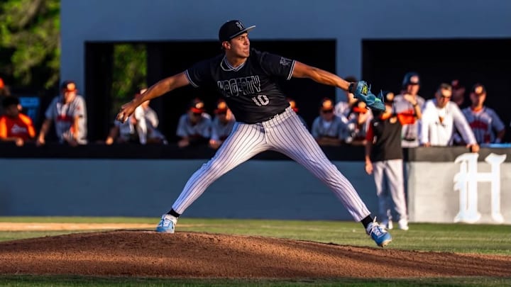 Hagerty's Isaias Torres struck out eight in 5 2/3 innings to pick up the win and power the Huskies past Winter Park, 7-6, for the Class 7A, District 3 championship.