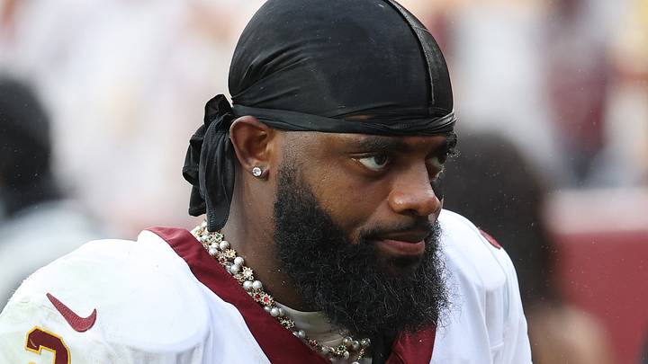 Washington Commanders cornerback Amik Robertson after the game against the New York Giants at Northwest Stadium. Washington Commanders cornerback Amik Robertson after the game against the New York Giants at Northwest Stadium.