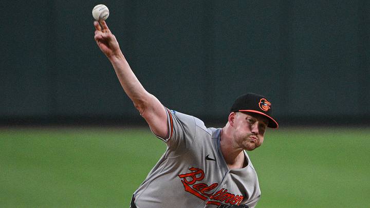 Aug 26, 2026; St. Louis, Missouri, USA; Baltimore Orioles starting pitcher Kyle Bradish (38) throws against the St. Louis Cardinals during the second inning at Busch Stadium. Mandatory Credit: Jeff Curry-Imagn Images Aug 26, 2026; St. Louis, Missouri, USA; Baltimore Orioles starting pitcher Kyle Bradish (38) throws against the St. Louis Cardinals during the second inning at Busch Stadium. Mandatory Credit: Jeff Curry-Imagn Images