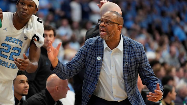 UNC basketball head coach Hubert Davis