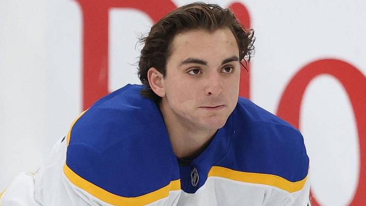 Former Buffalo Sabres defenseman Michael Kesselring, who was traded to the San Jose Sharks