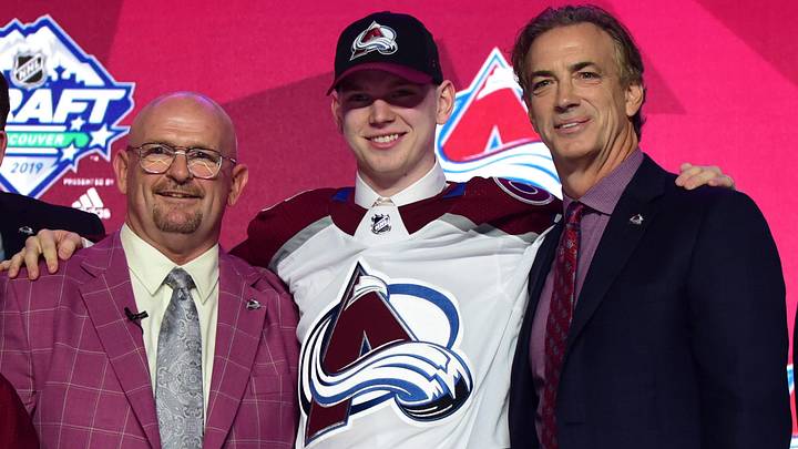 Bowen Byram poses for a photo after being selected as the number four overall pick to the Colorado Avalanche in the first round of the 2019 NHL Draft at Rogers Arena. Mandatory Credit: Anne-Marie Sorvin-Imagn Images Bowen Byram poses for a photo after being selected as the number four overall pick to the Colorado Avalanche in the first round of the 2019 NHL Draft at Rogers Arena. Mandatory Credit: Anne-Marie Sorvin-Imagn Images