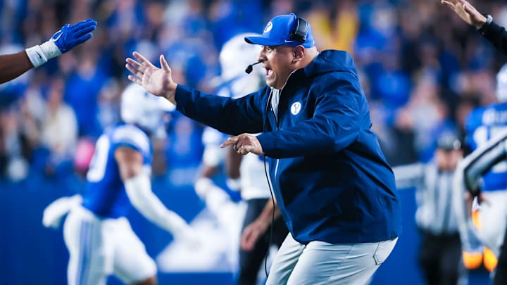 BYU head coach Kalani Sitake against TCU