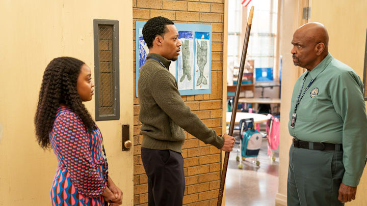 ABBOTT ELEMENTARY - ÒAuditÓ - Ava and the teachers must band together to hide the golf-course contraband. WEDNESDAY, MARCH 19 (8:30-9:02 p.m. EDT) on ABC. (Disney/Gilles Mingasson) 
QUINTA BRUNSON, TYLER JAMES WILLIAMS, WILLIAM STANFORD DAVIS