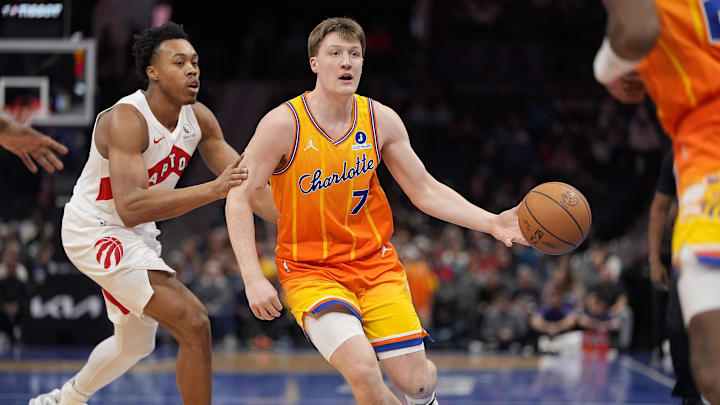 Charlotte Hornets guard Kon Knueppel is a great prop target on Monday. Charlotte Hornets guard Kon Knueppel is a great prop target on Monday.